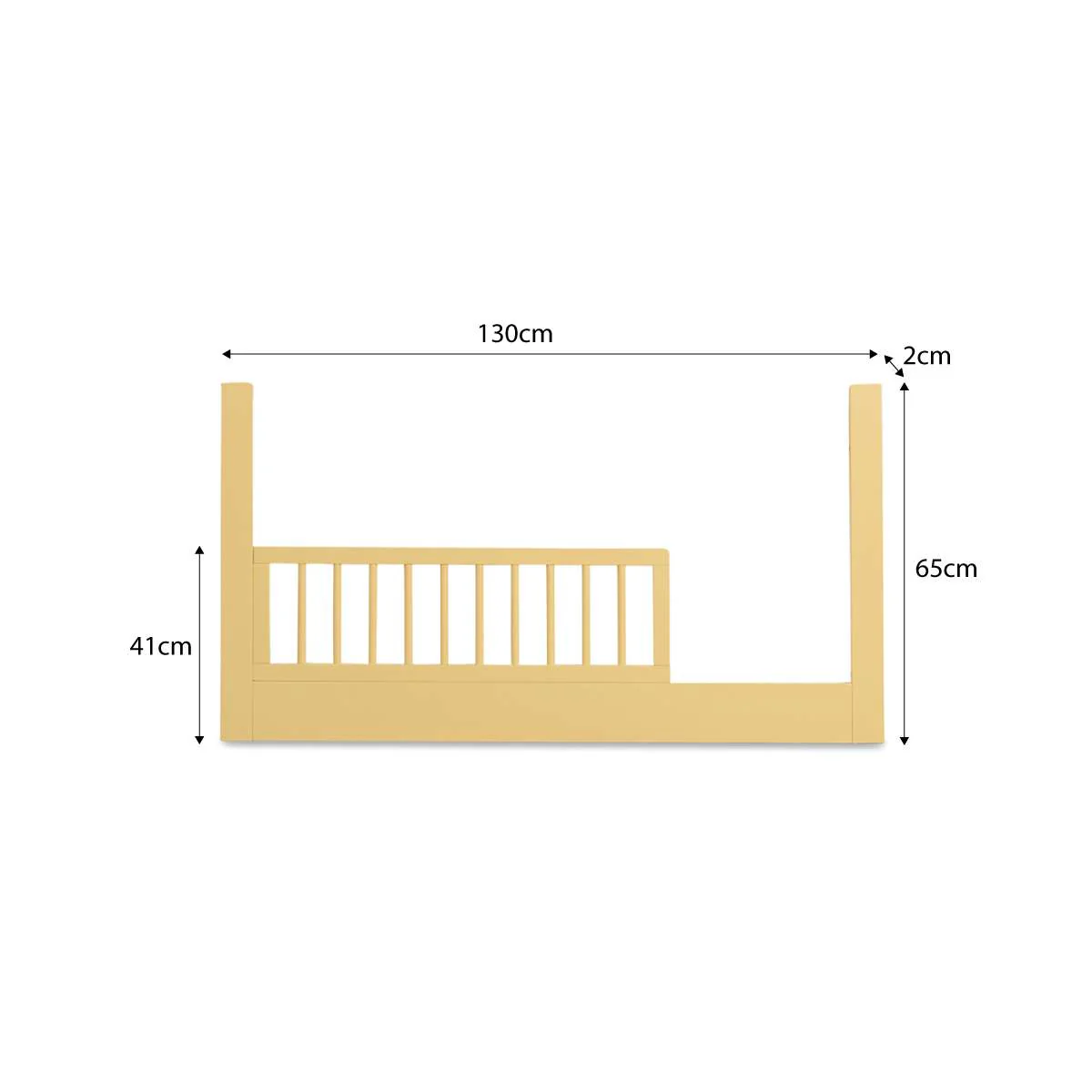 Maisie Cot Toddler Bed Half Frame - Buttermilk - Image 7