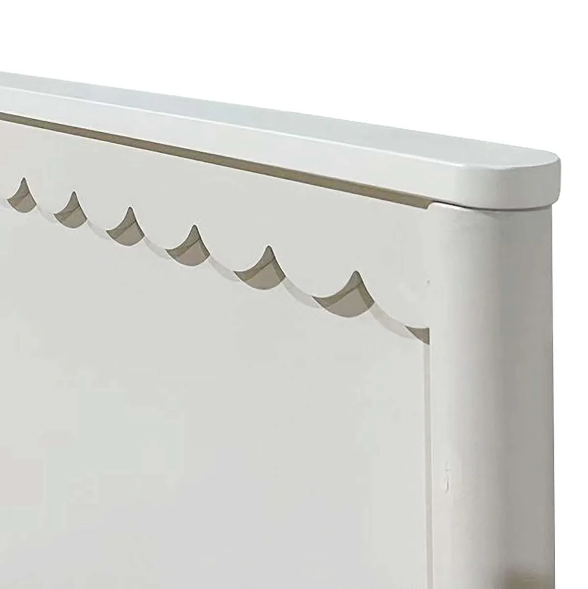 Maisie Scalloped Bed - King Single - White - Image 7