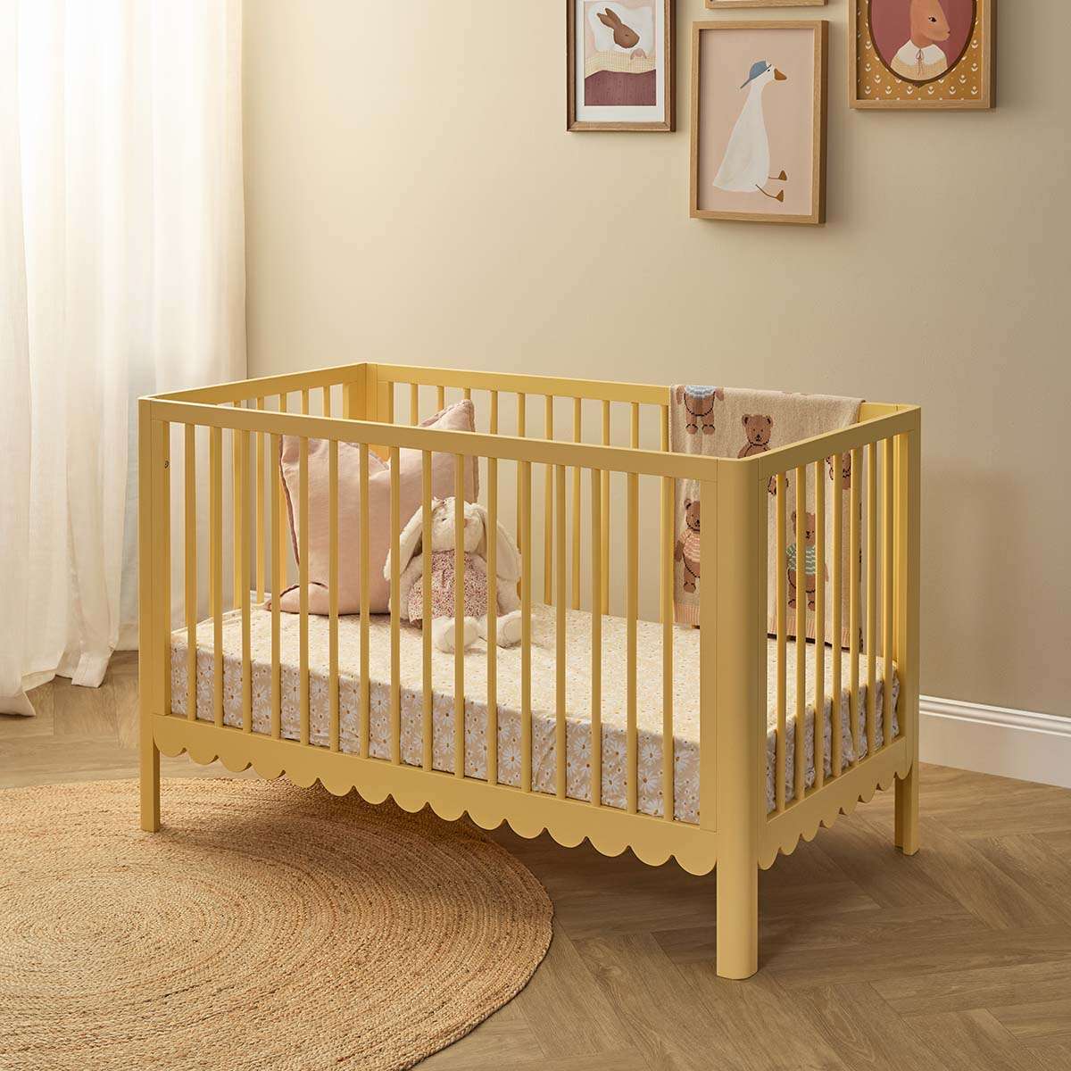 Maisie Scalloped Cot - Buttermilk - Image 3