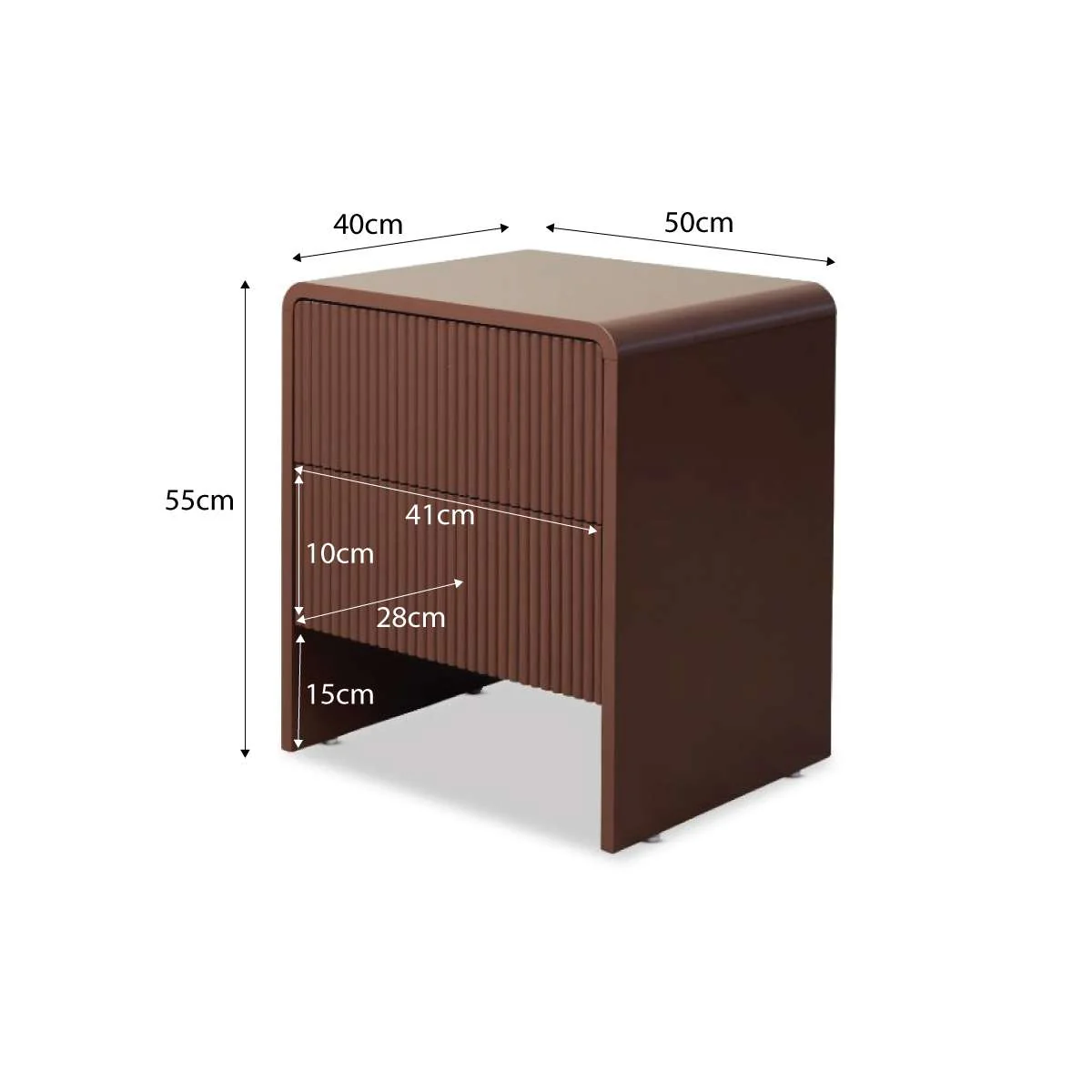 Majorca Bedside Table - Chocolate - Image 10