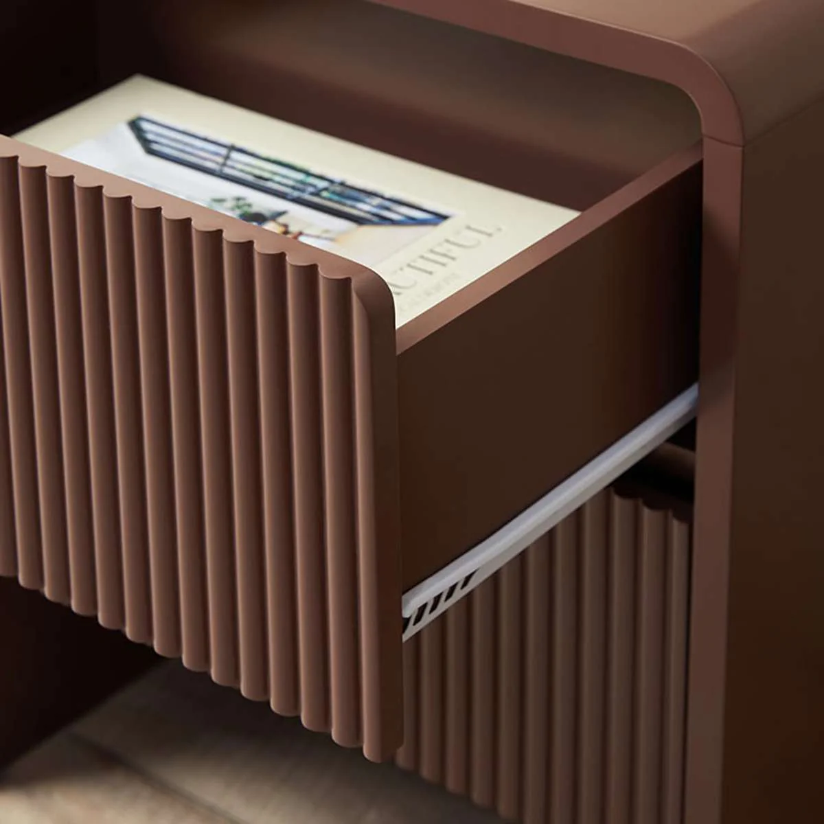 Majorca Bedside Table - Chocolate - Image 7