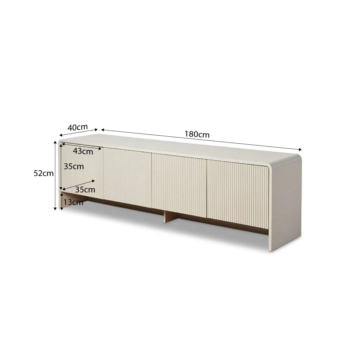 Majorca Entertainment Unit - Beige - Image 9