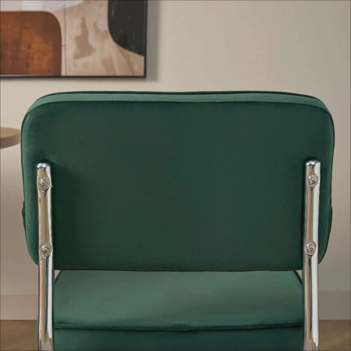 Marcel Chrome Dining Chair - Set of Two - Dark Green - Image 2