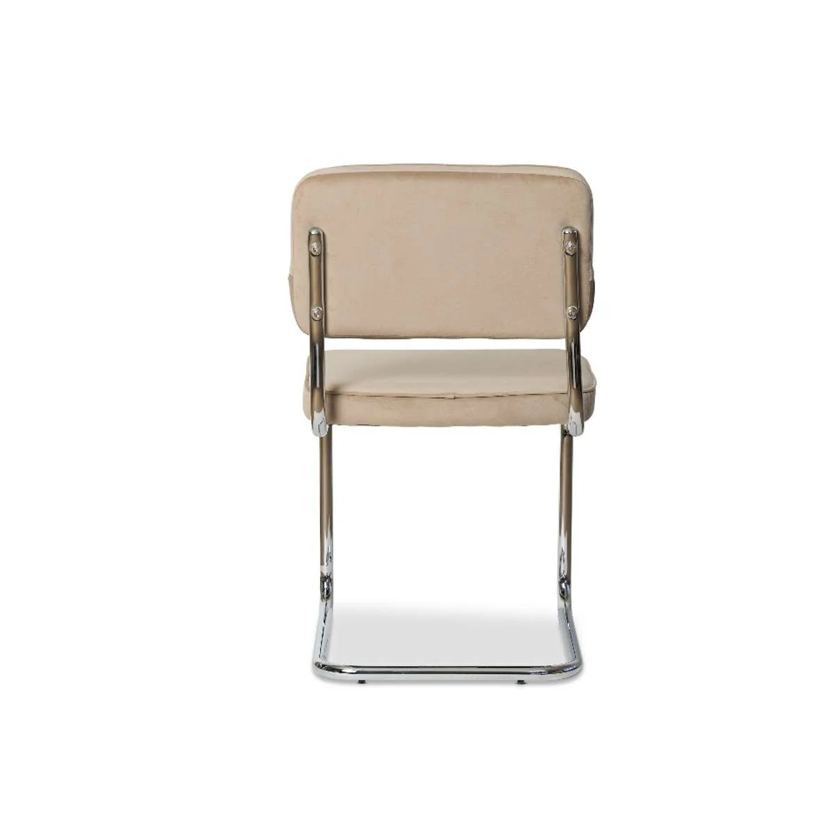 Marcel Chrome Dining Chair - Set of Two - Mushroom - Image 11