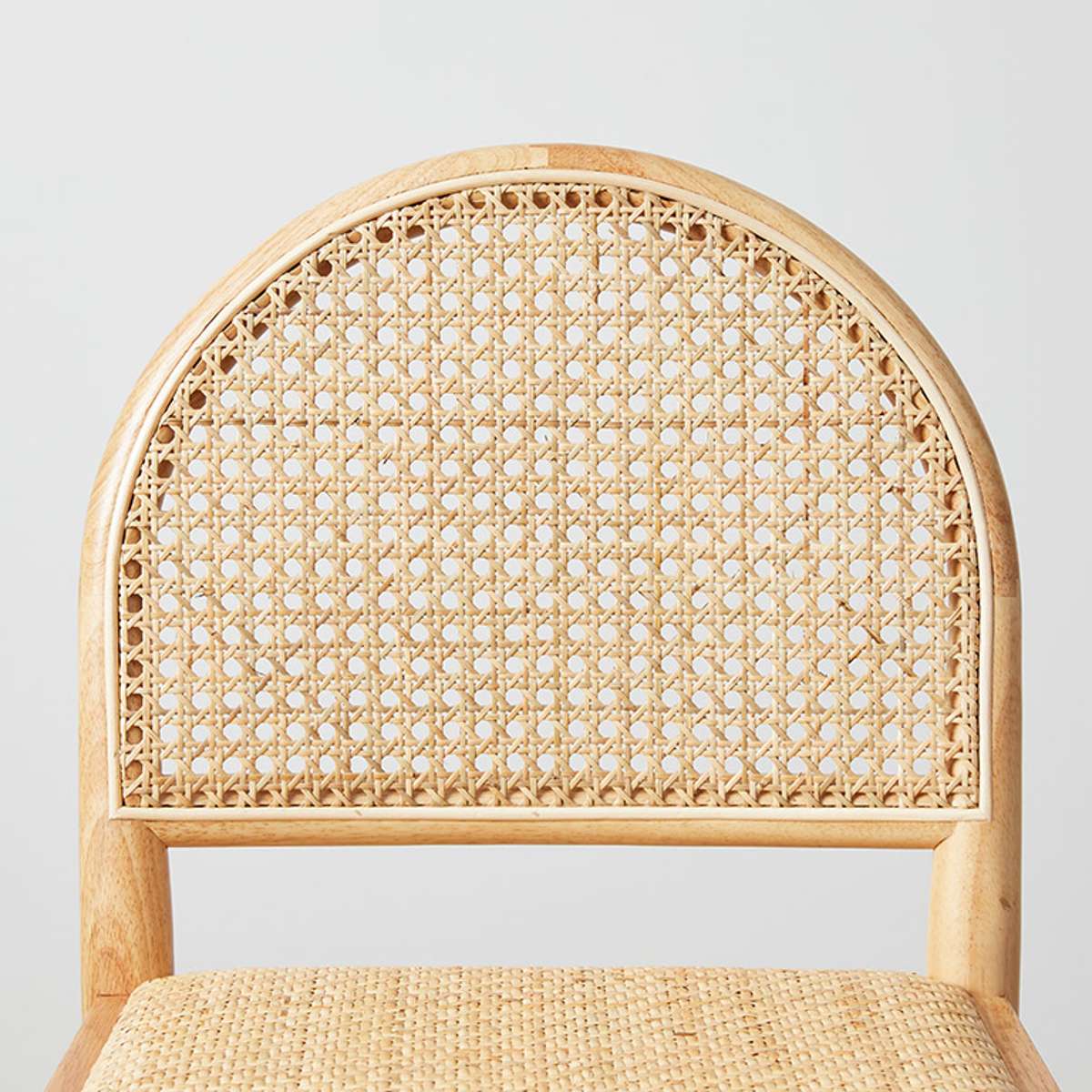 Mateo Curved Rattan Bar Stool - Natural - Image 5