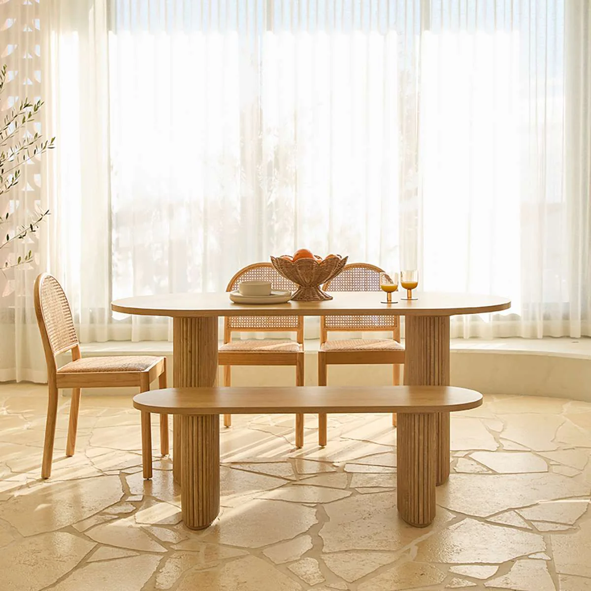 Amara Bench Seat - Natural - Image 4
