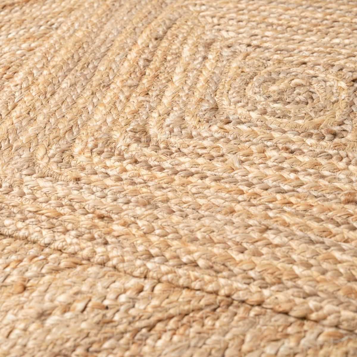 Mia Diamond Jute Rug - Large - Natural - Image 4