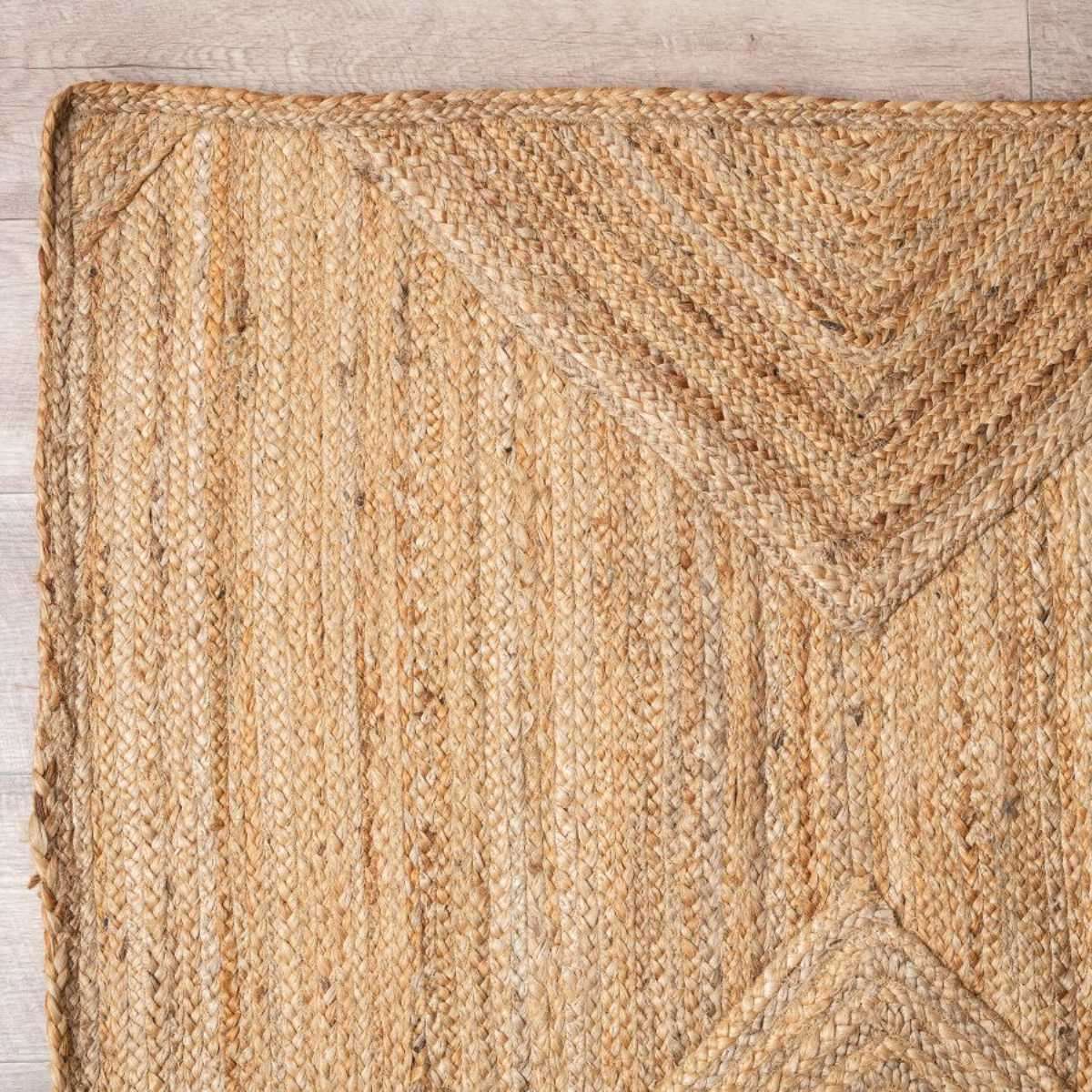 Mia Diamond Jute Rug - Large - Natural - Image 5