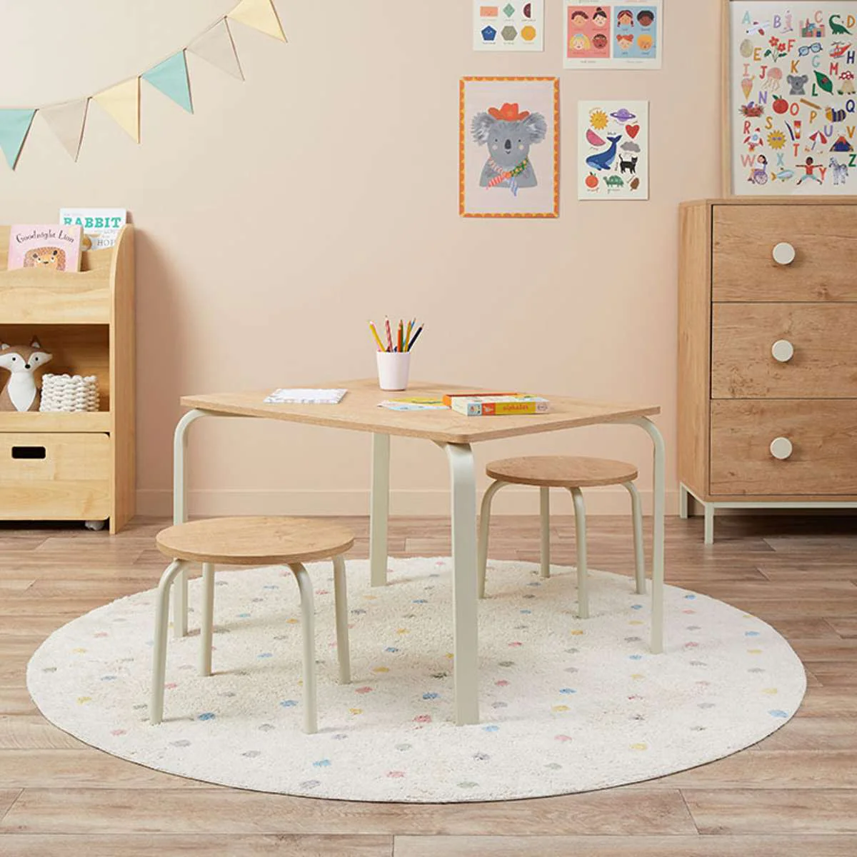 Mini Brixton Cream Four Seater Set - Image 2