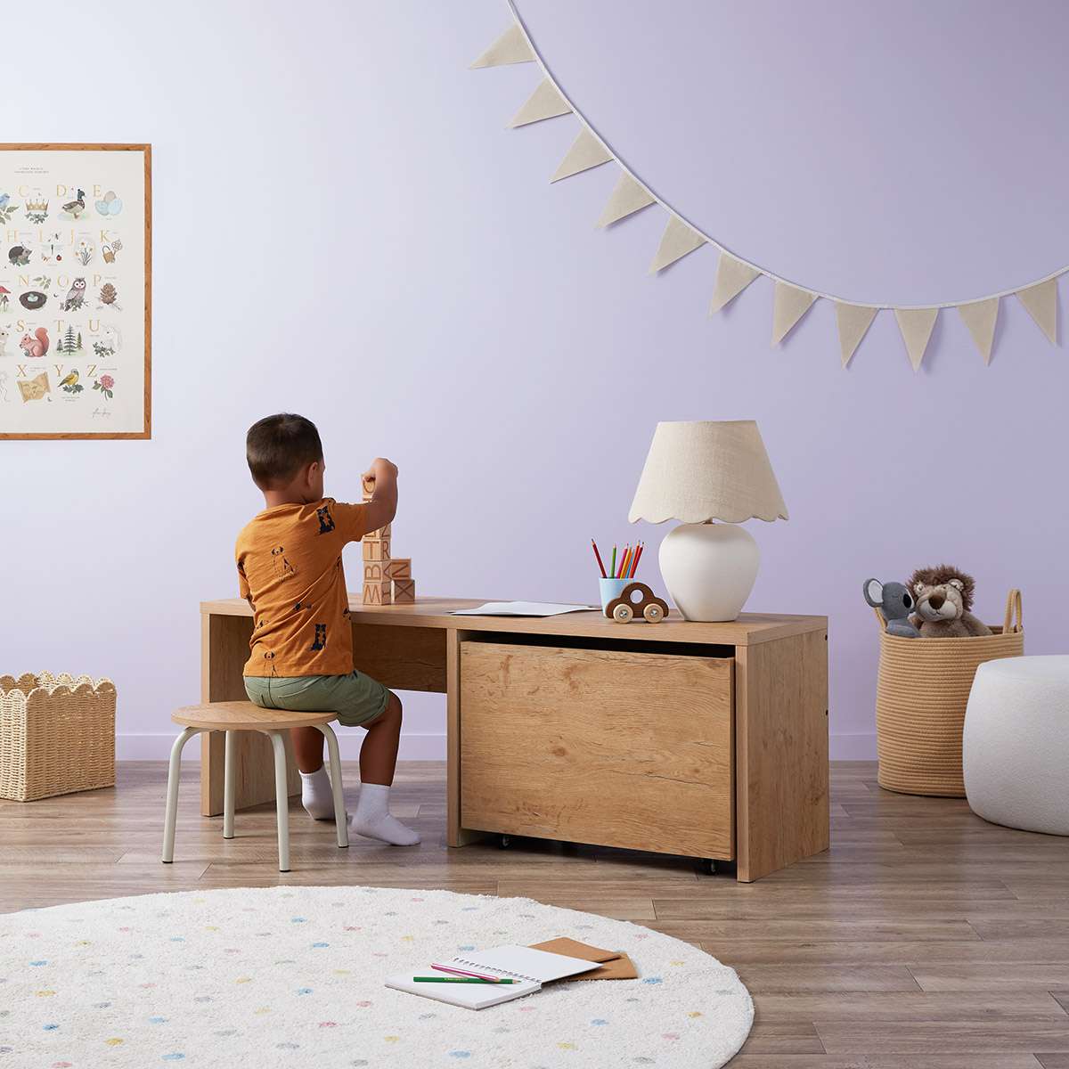 Mini Brixton Stool - Set of Two - Cream - Image 3