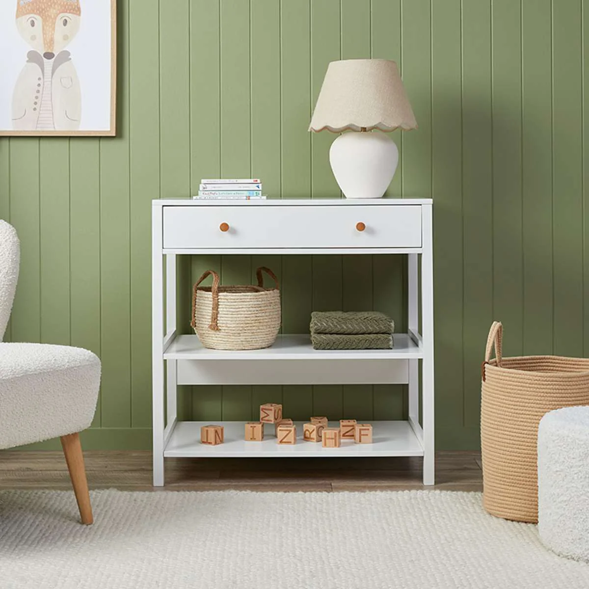 Mocka Change Table With Removable Top - White - Image 3