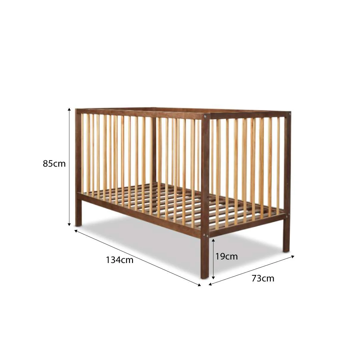 Mocka Dream Cot Almond/Natural + Mattress Bundle - Image 4