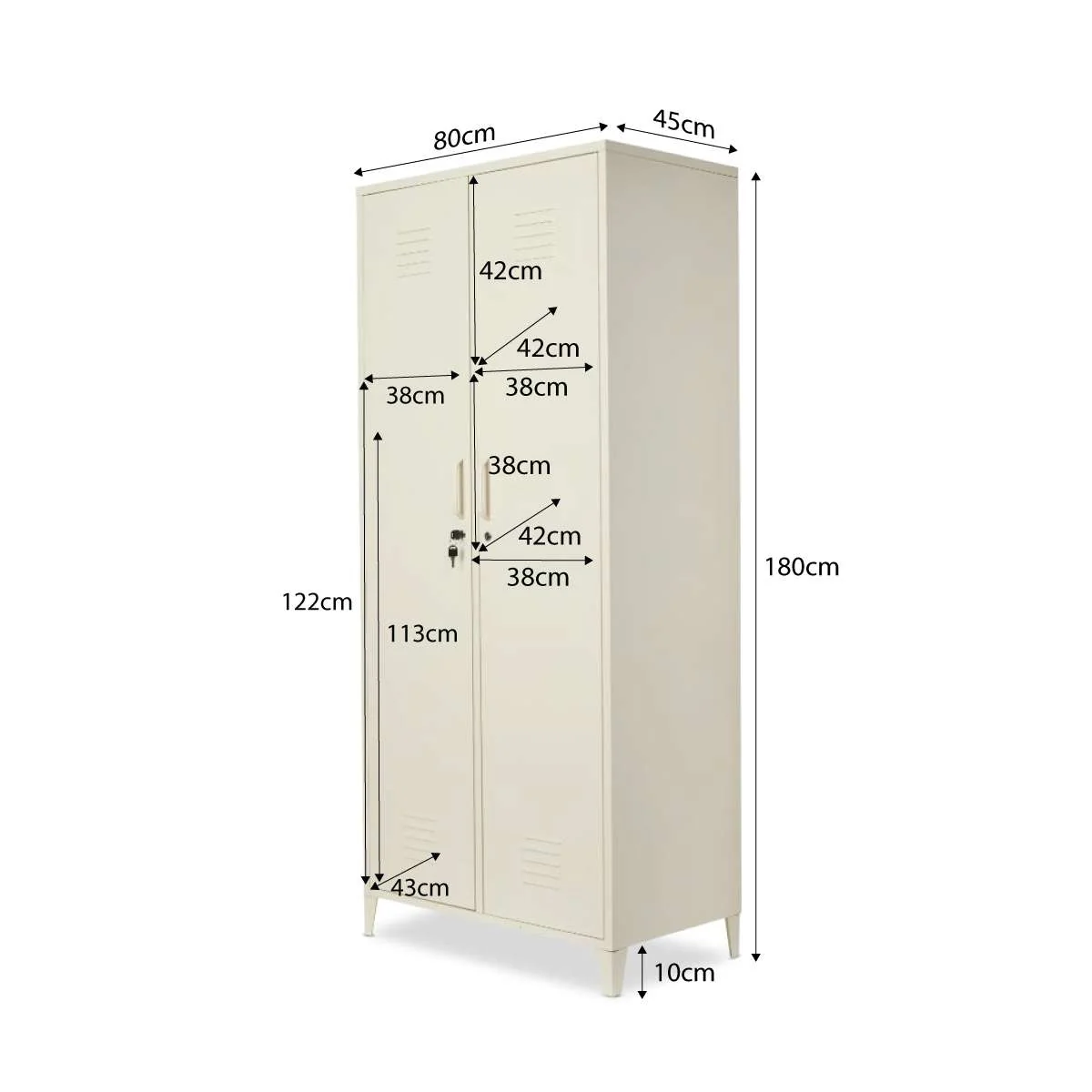 Mocka Original Locker Wardrobe - Cream - Image 10