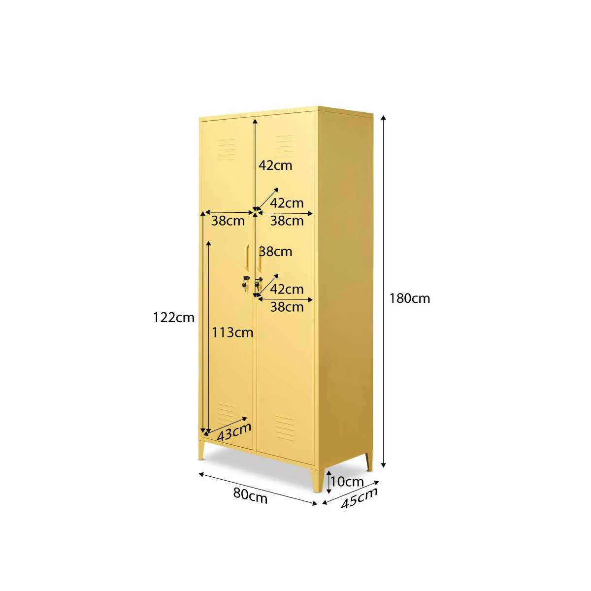 Mocka Original Locker Wardrobe - Yellow - Image 19