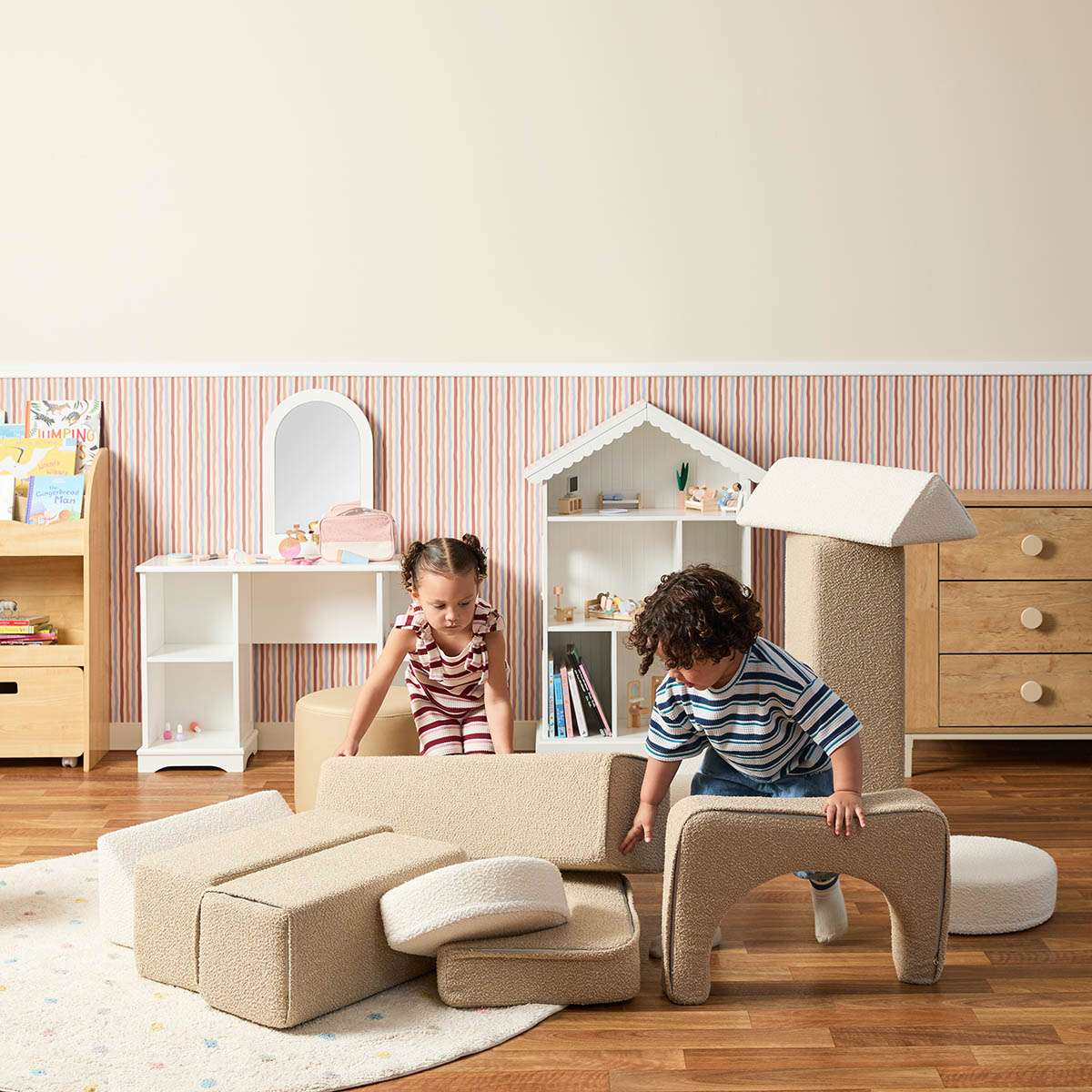 Modular Play Sofa - Cream/Beige Boucle - Image 6
