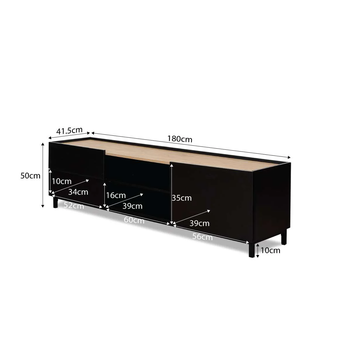 Murphy Entertainment Unit - Black/Natural - Image 10