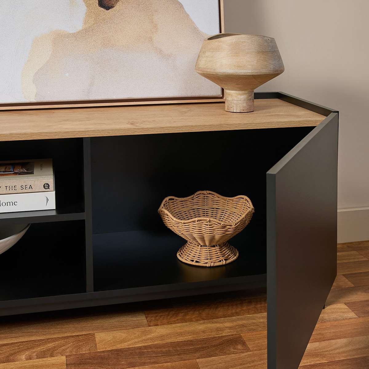 Murphy Entertainment Unit - Black/Natural - Image 6