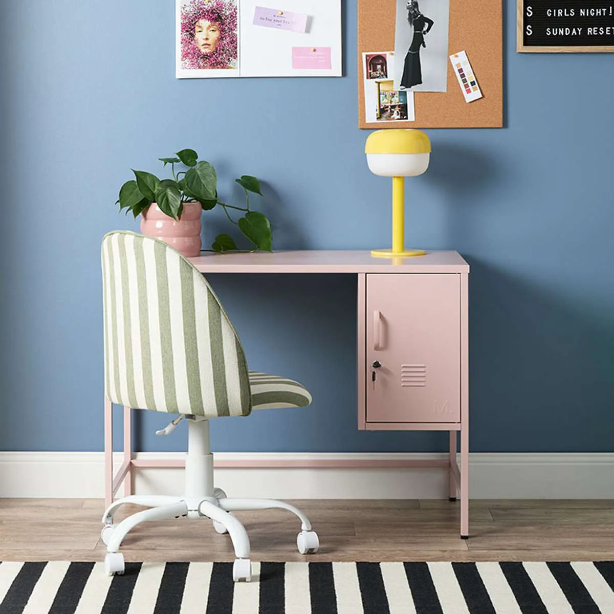 Nolan Office Chair - Green Stripe - Image 3
