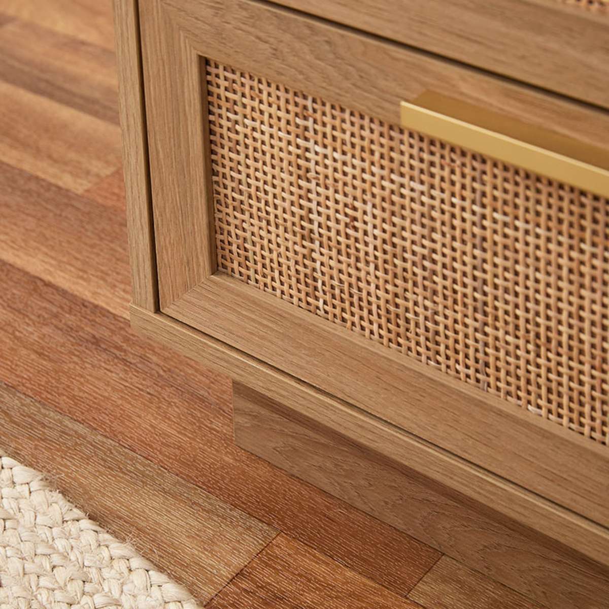 Noosa Rattan Bedside Table - Natural - Image 12
