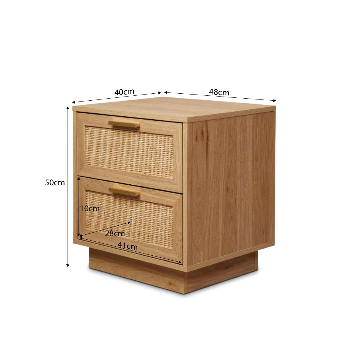 Noosa Rattan Bedside Table - Natural - Image 14