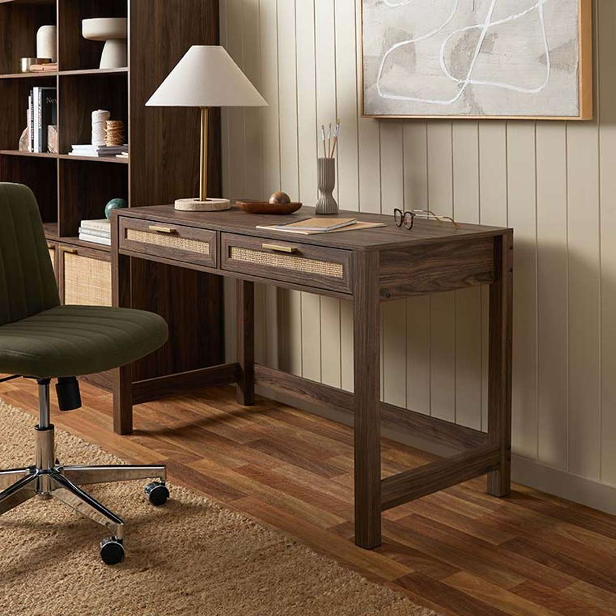 Noosa Rattan Desk - Walnut - Image 3