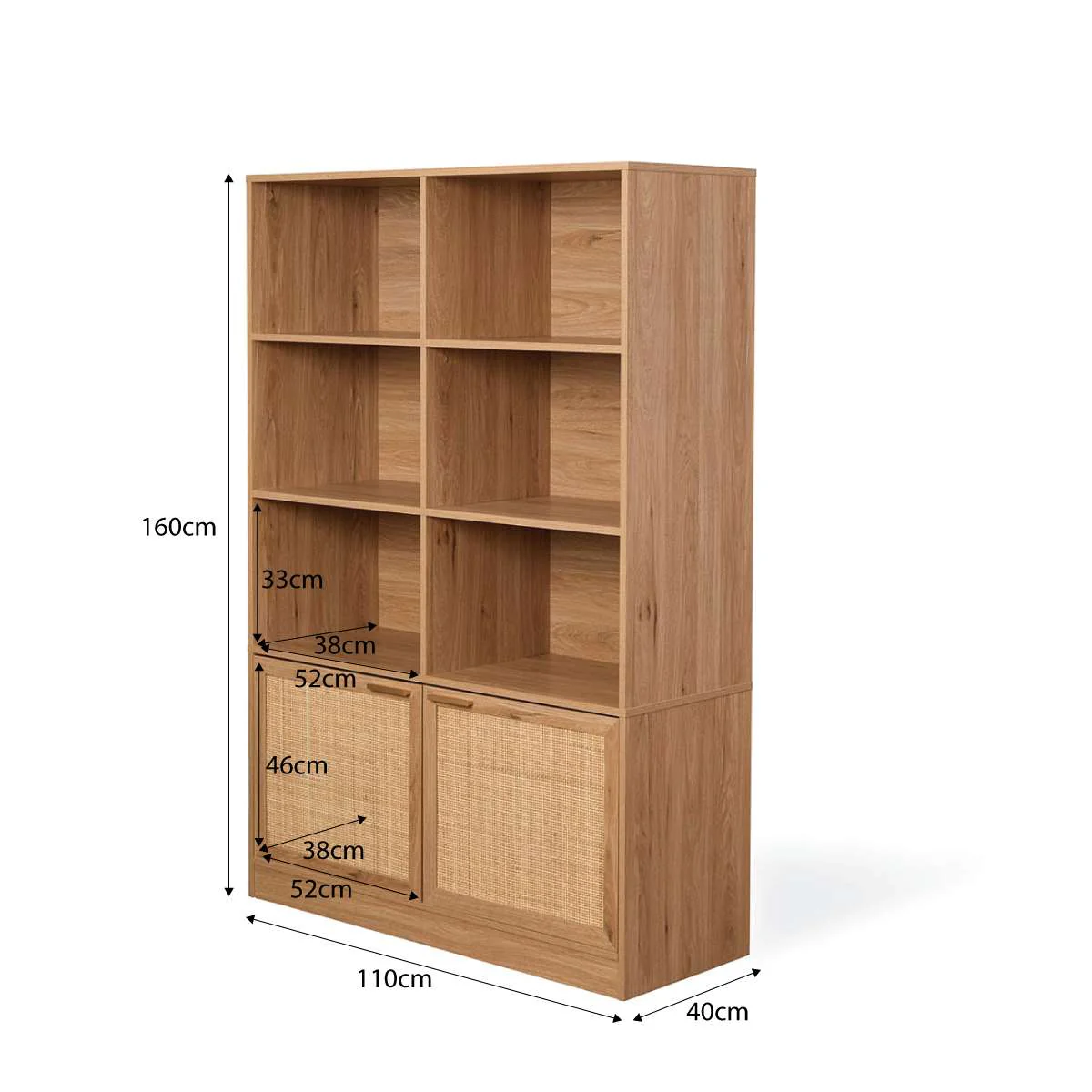 Noosa Rattan Large Bookcase - Natural - Image 9