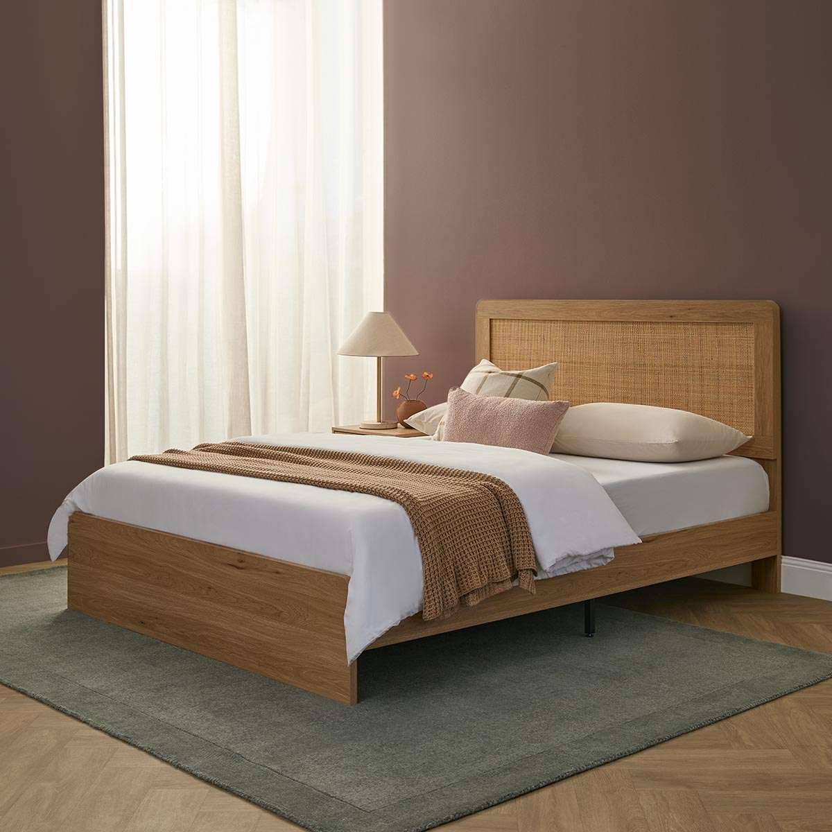 Noosa Rattan Queen Bed - Natural - Image 2