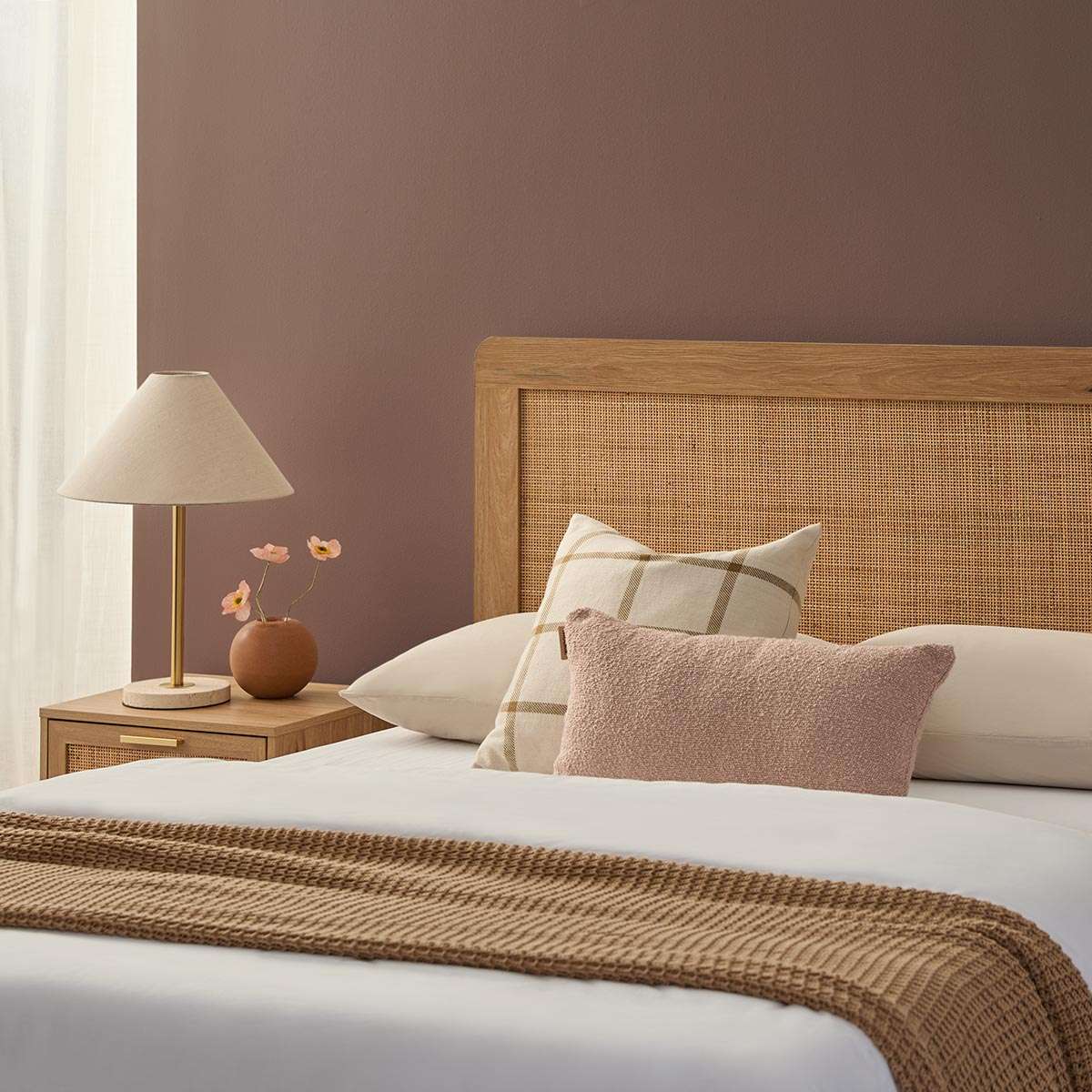 Noosa Rattan Queen Bed - Natural - Image 3