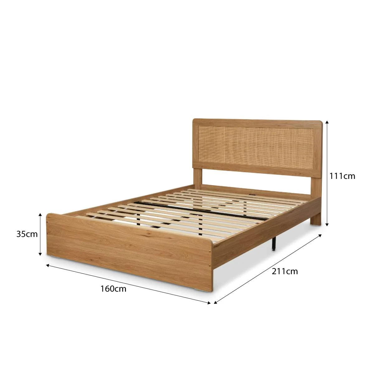Noosa Rattan Queen Bed - Natural - Image 9