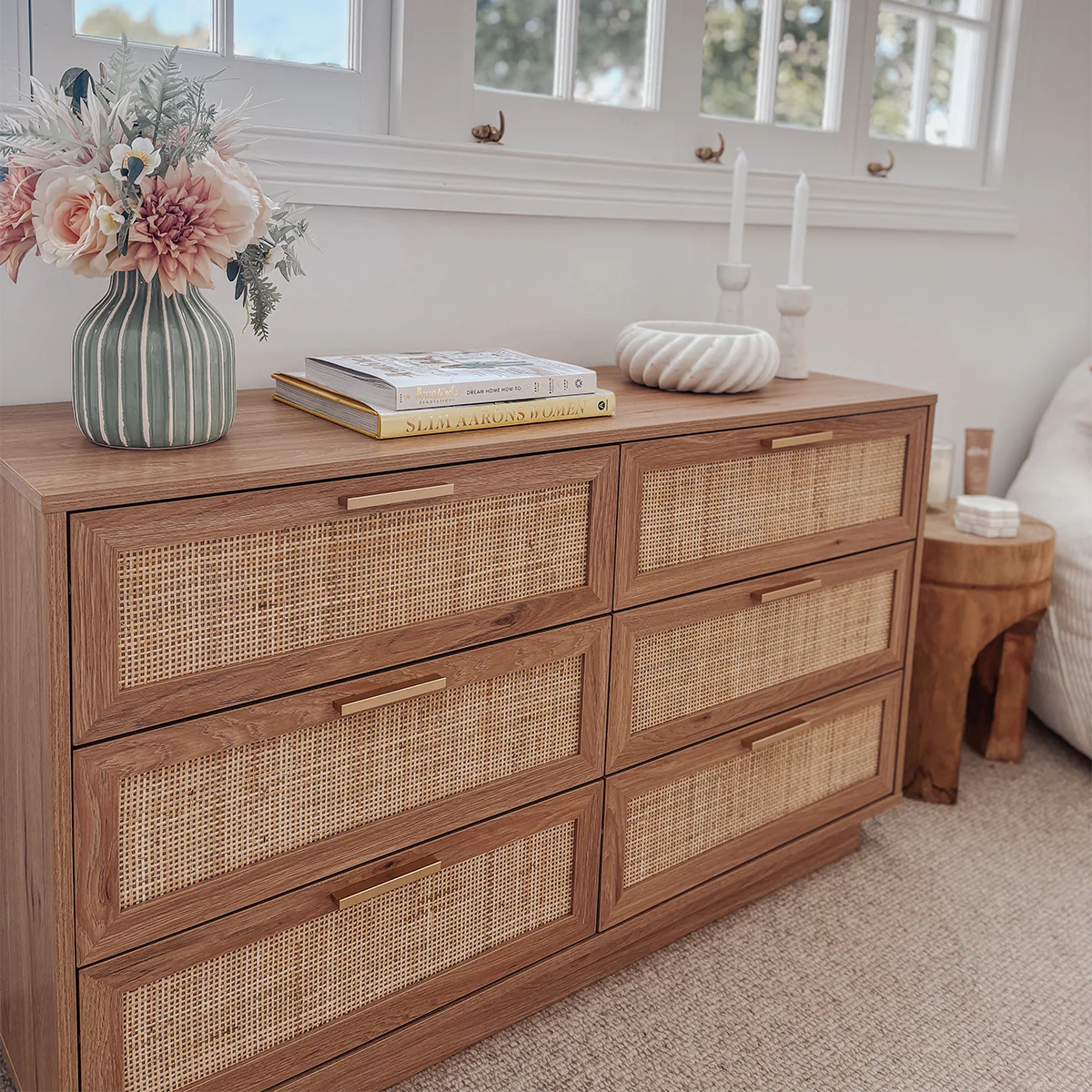 Noosa Rattan Six Drawer - Natural - Image 3