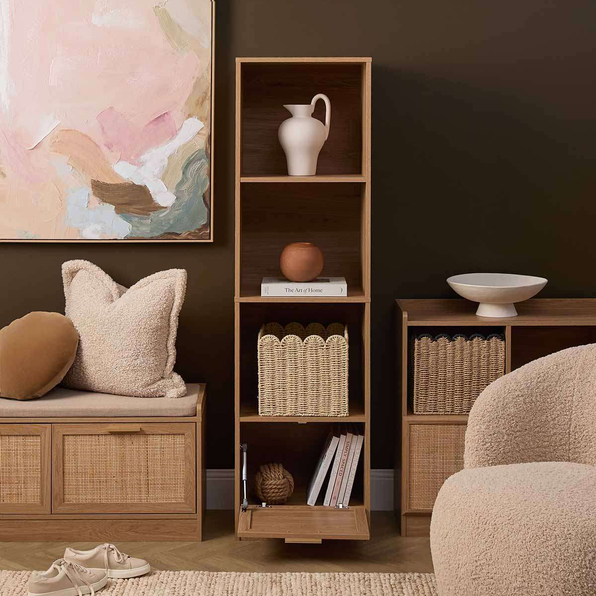 Noosa Rattan Slim Bookcase - Natural - Image 4