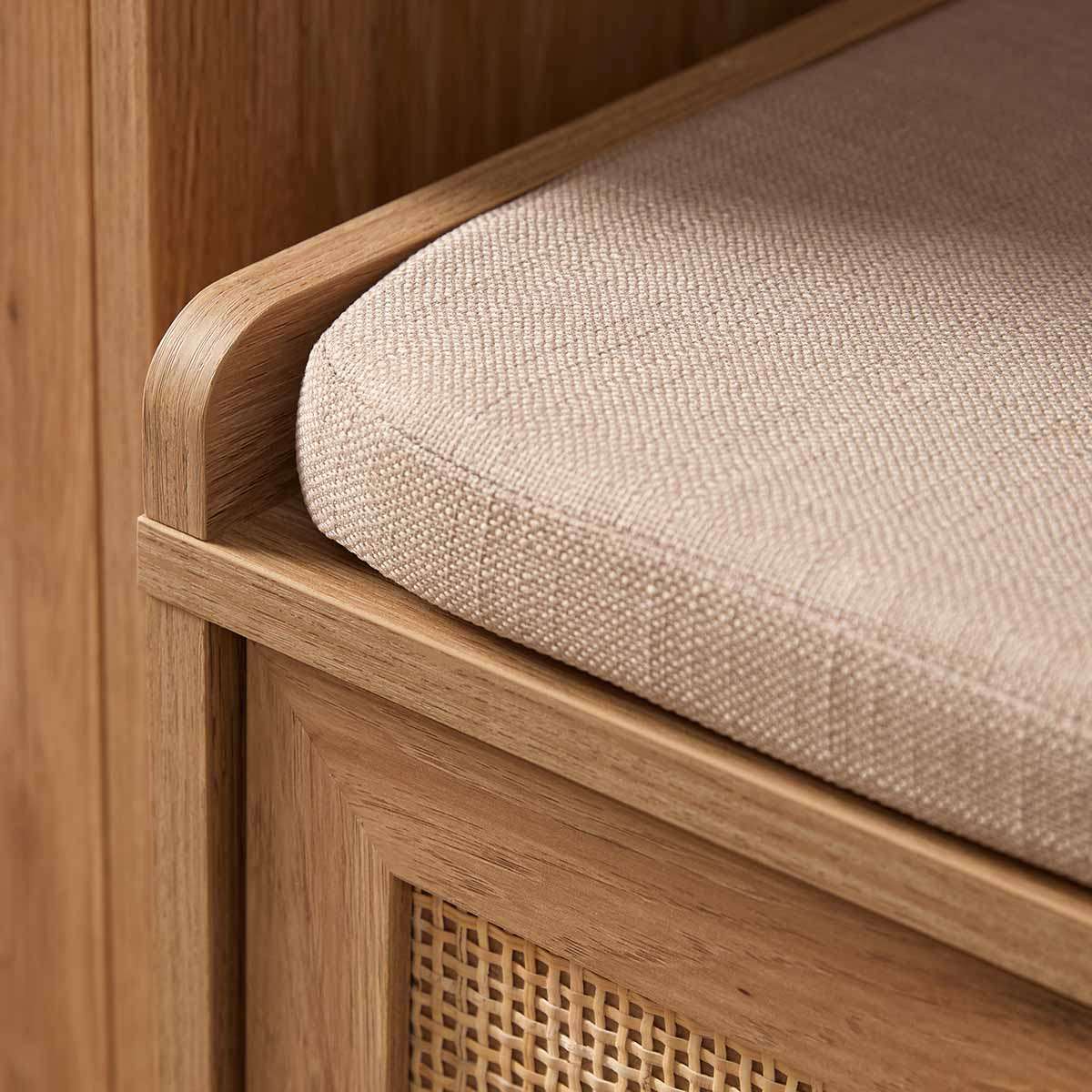 Noosa Rattan Storage Bench Seat - Natural - Image 6