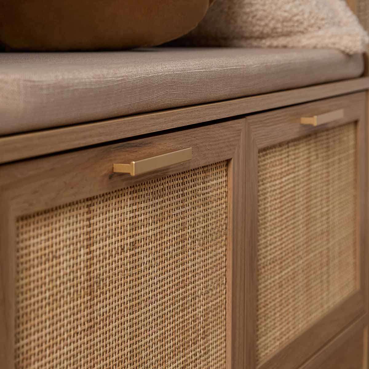 Noosa Rattan Storage Bench Seat - Natural - Image 7