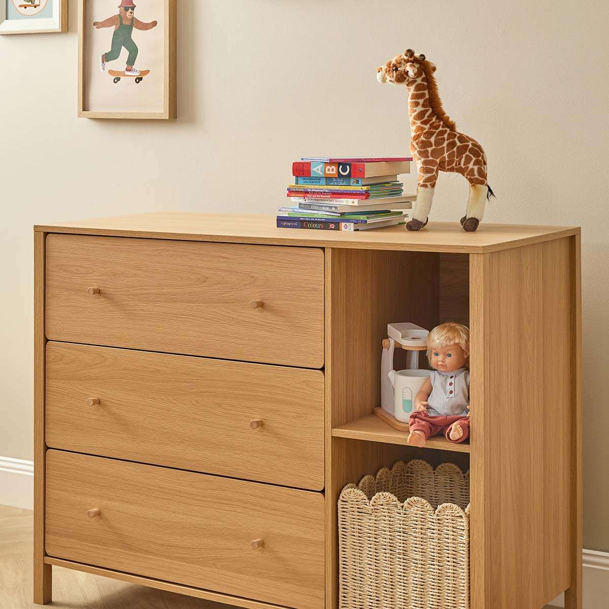 Ollie Change Table With Removable Top - Natural - Image 8