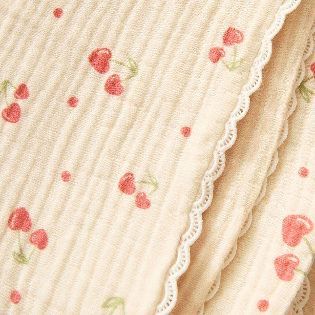 Organic Cotton Blanket - Cherry Heart - Image 4
