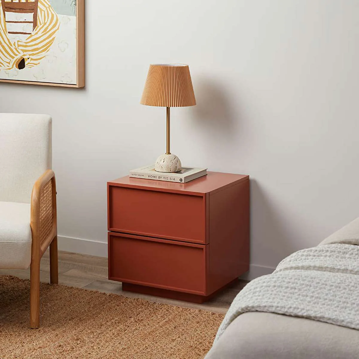 Osaka Bedside Table - Brick - Image 3
