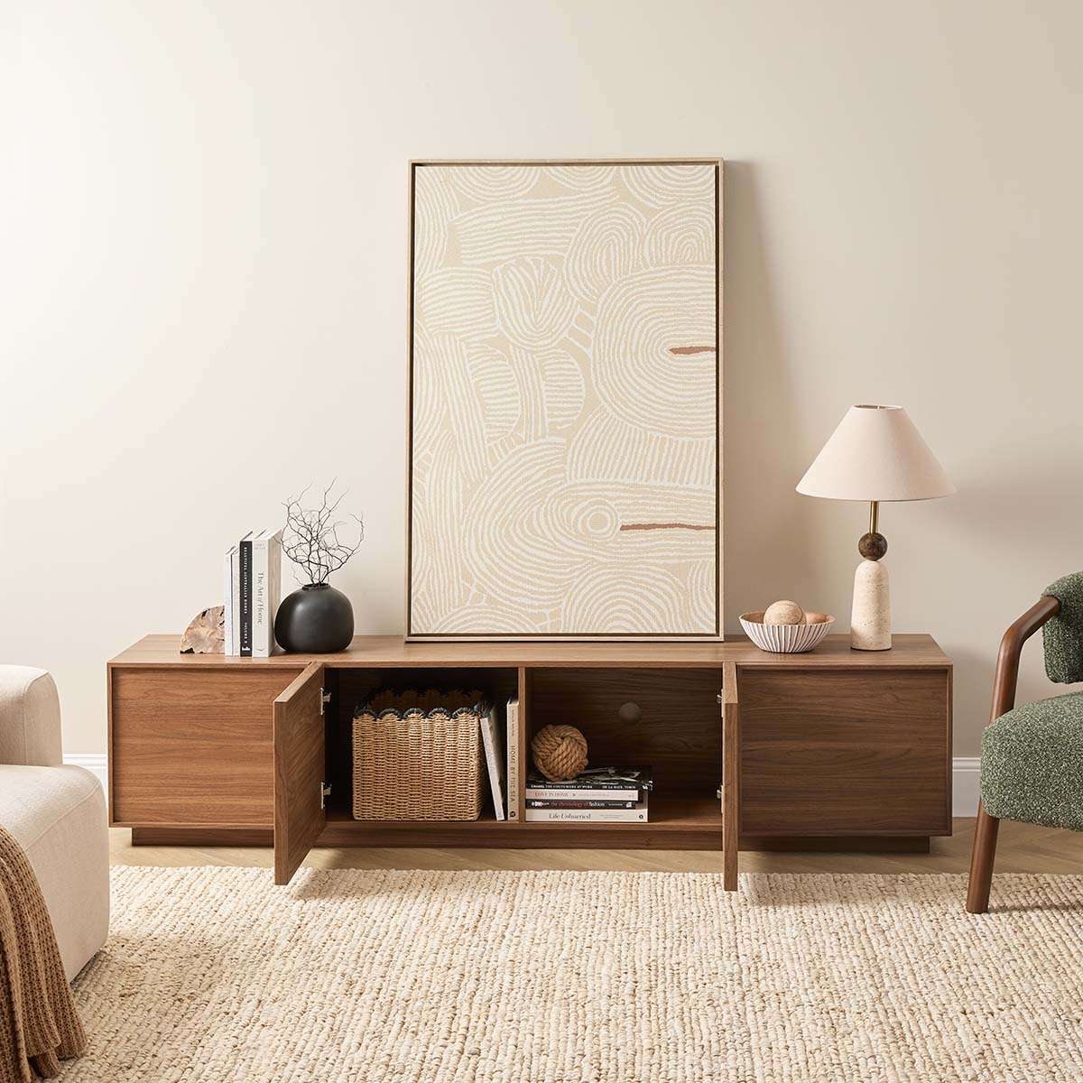 Osaka Large Entertainment Unit - Walnut - Image 4