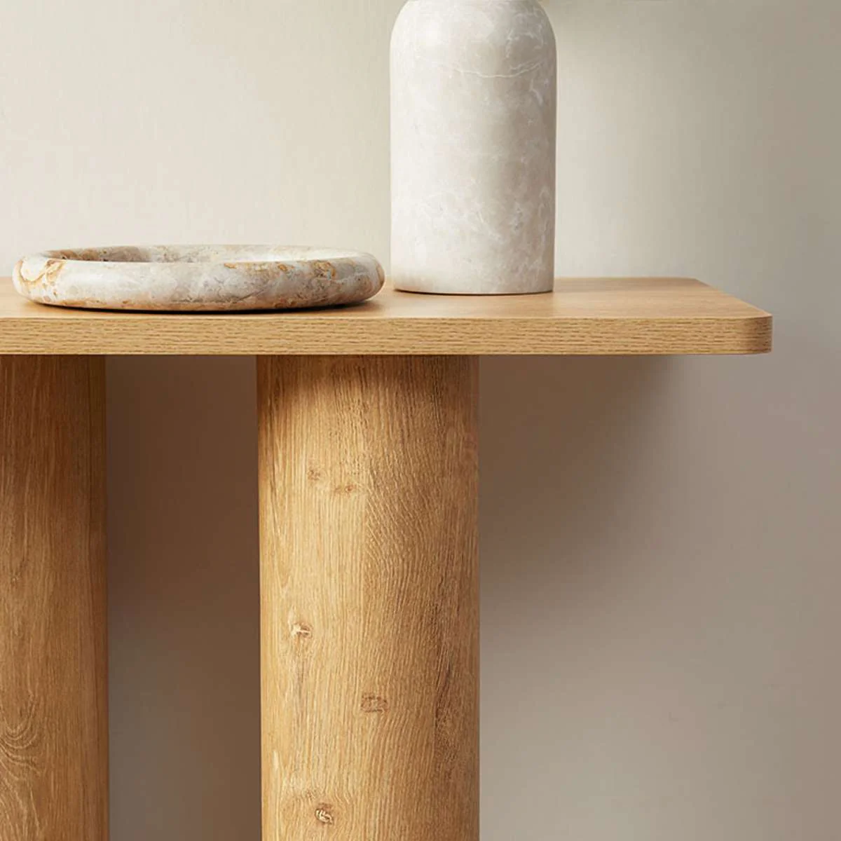 Otis Chunky Leg Console Table - Natural - Image 2