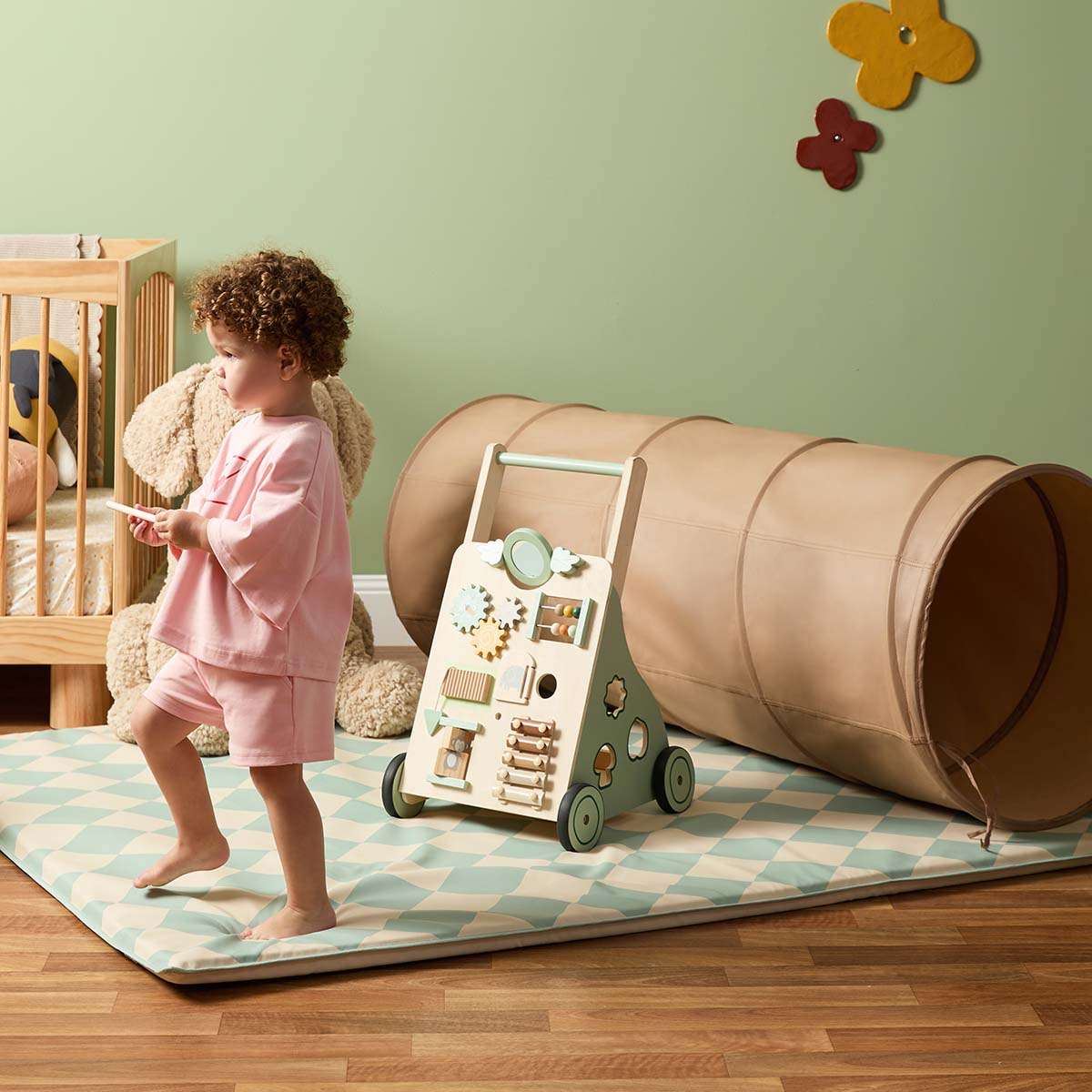 Padded Play Mat Reversible - Green - Image 8