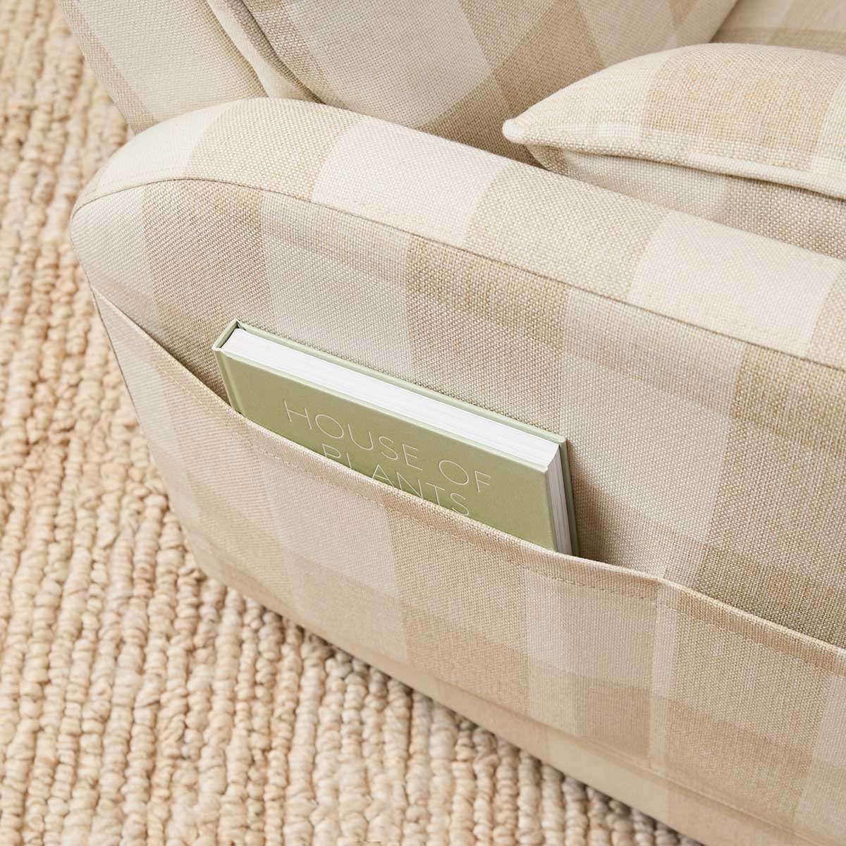 Penny Gingham Recliner And Swivel Chair - Cream - Image 8