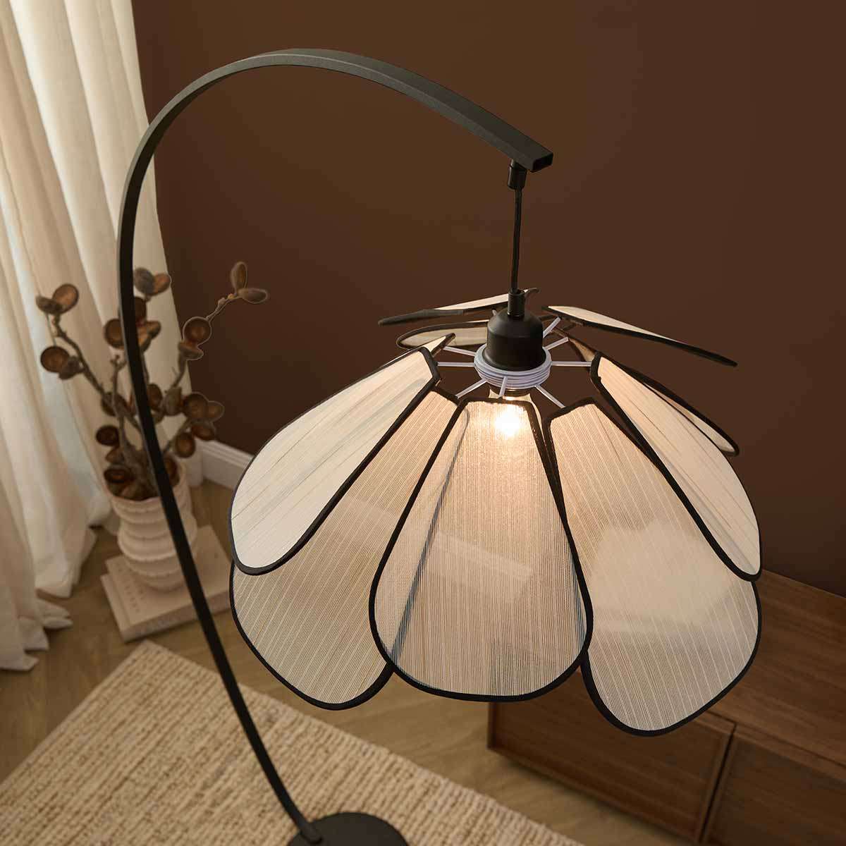 Petal Arched Marble Base Floor Lamp - Image 5