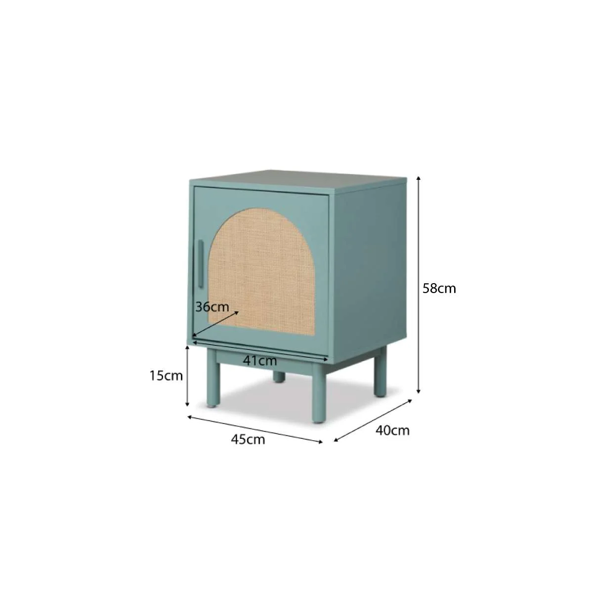 Pippin Bedside Table - Green - Image 12