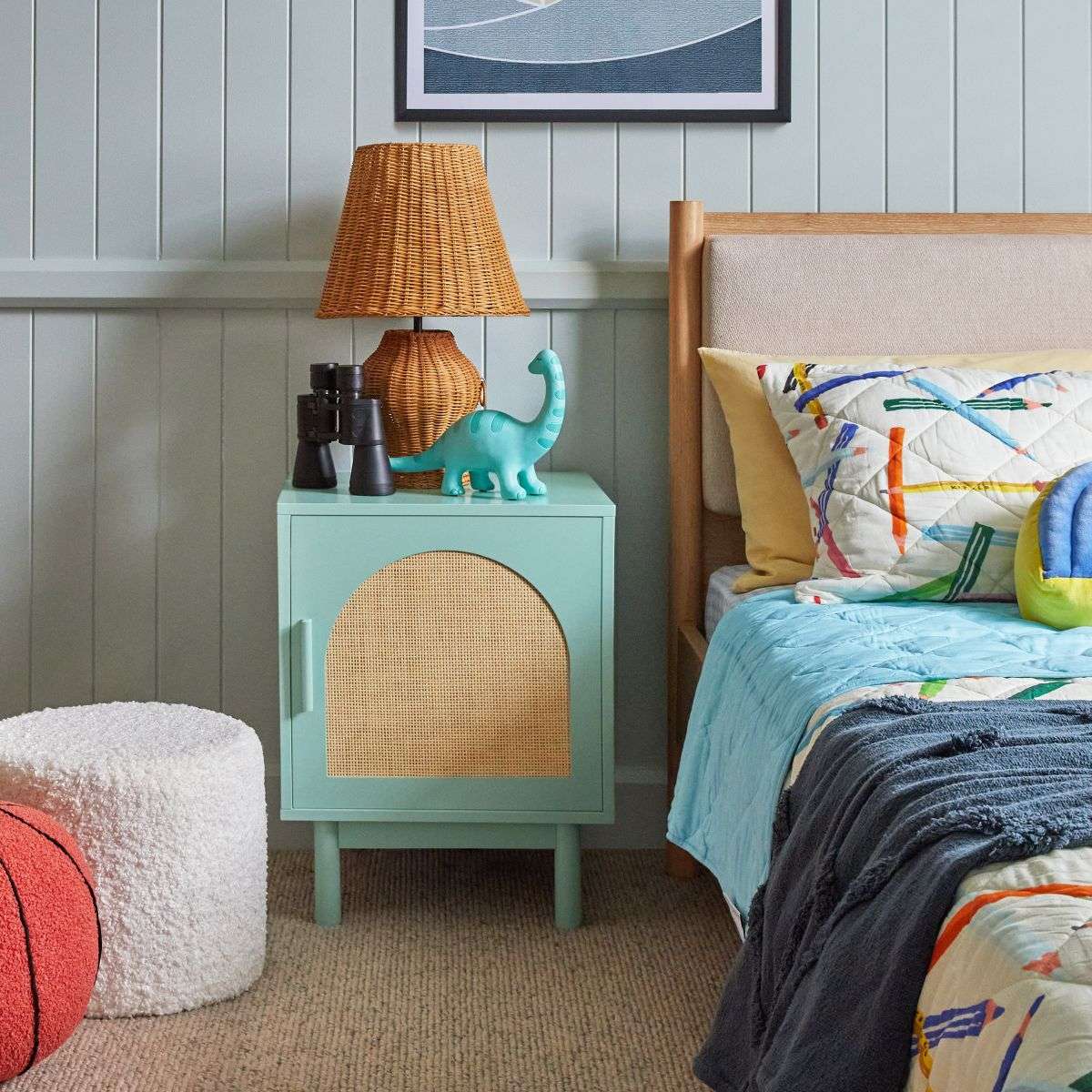 Pippin Bedside Table - Green - Image 4