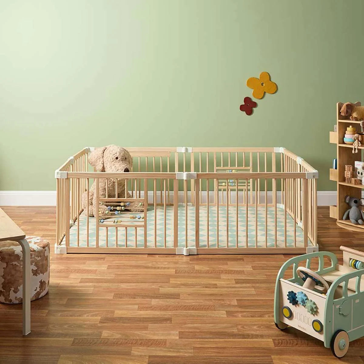 Padded Play Mat Reversible - Green - Image 11