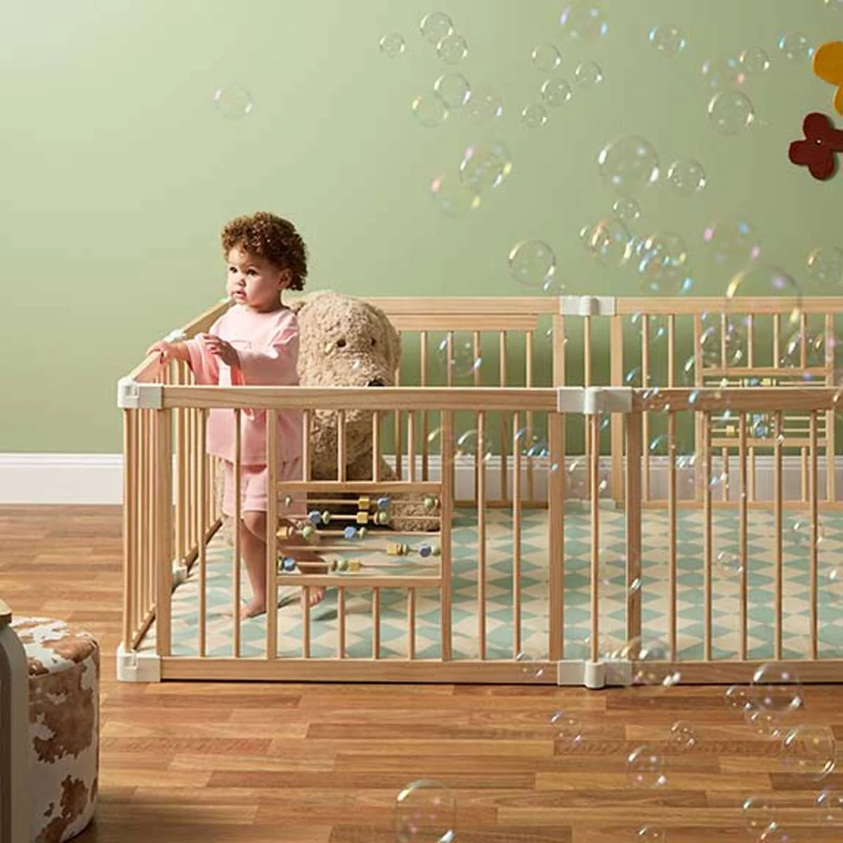 Padded Play Mat Reversible - Green - Image 6
