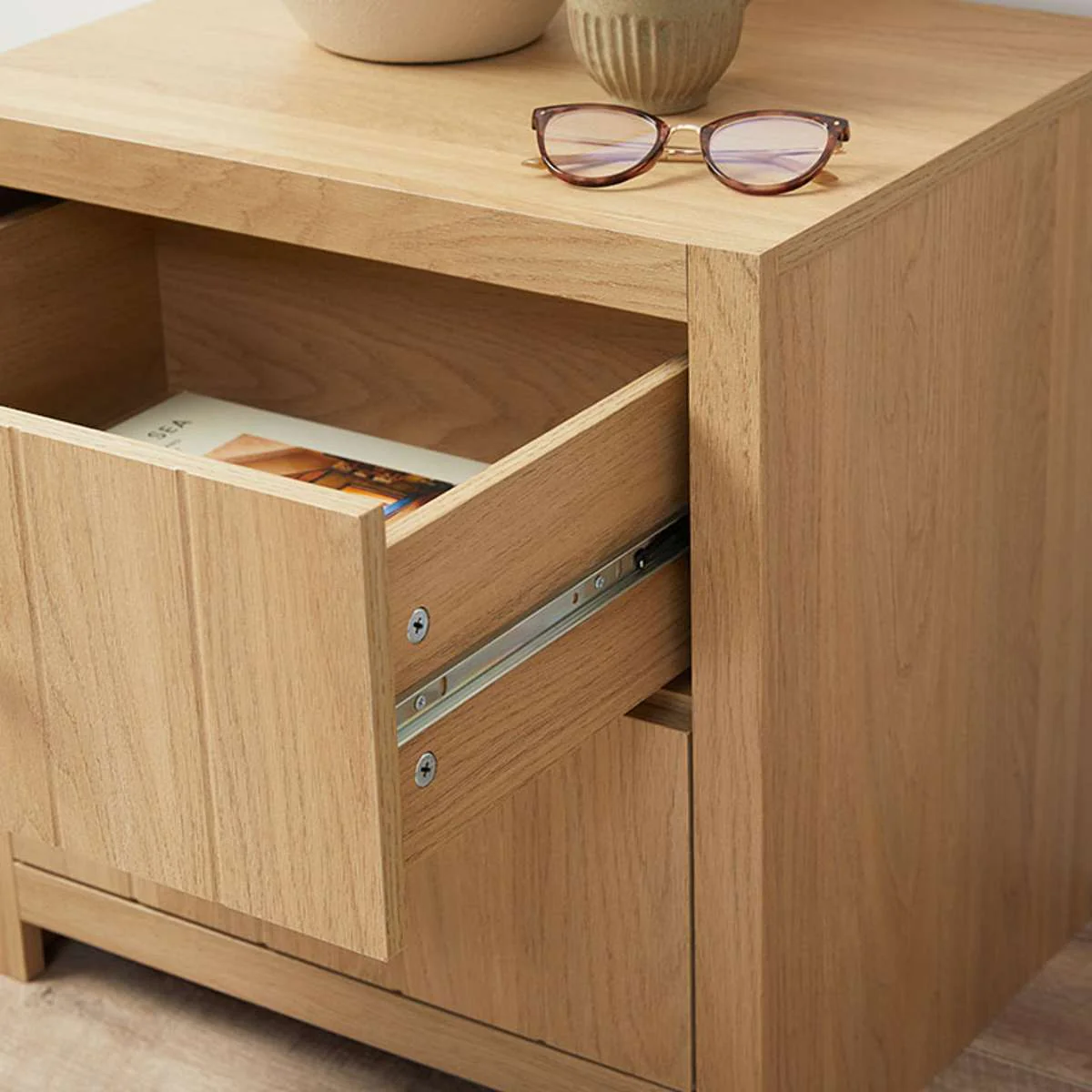Portland Bedside Table - Natural - Image 4