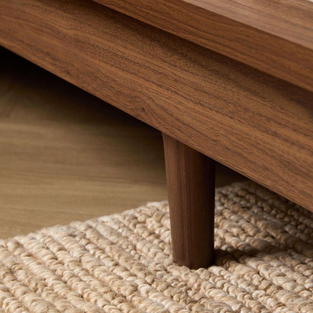Queen Bed Base - Walnut - Image 4