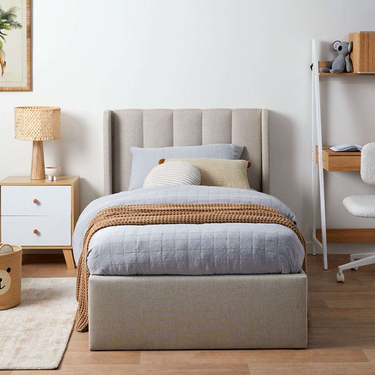 Quinn King Single Bed - Natural - Image 7