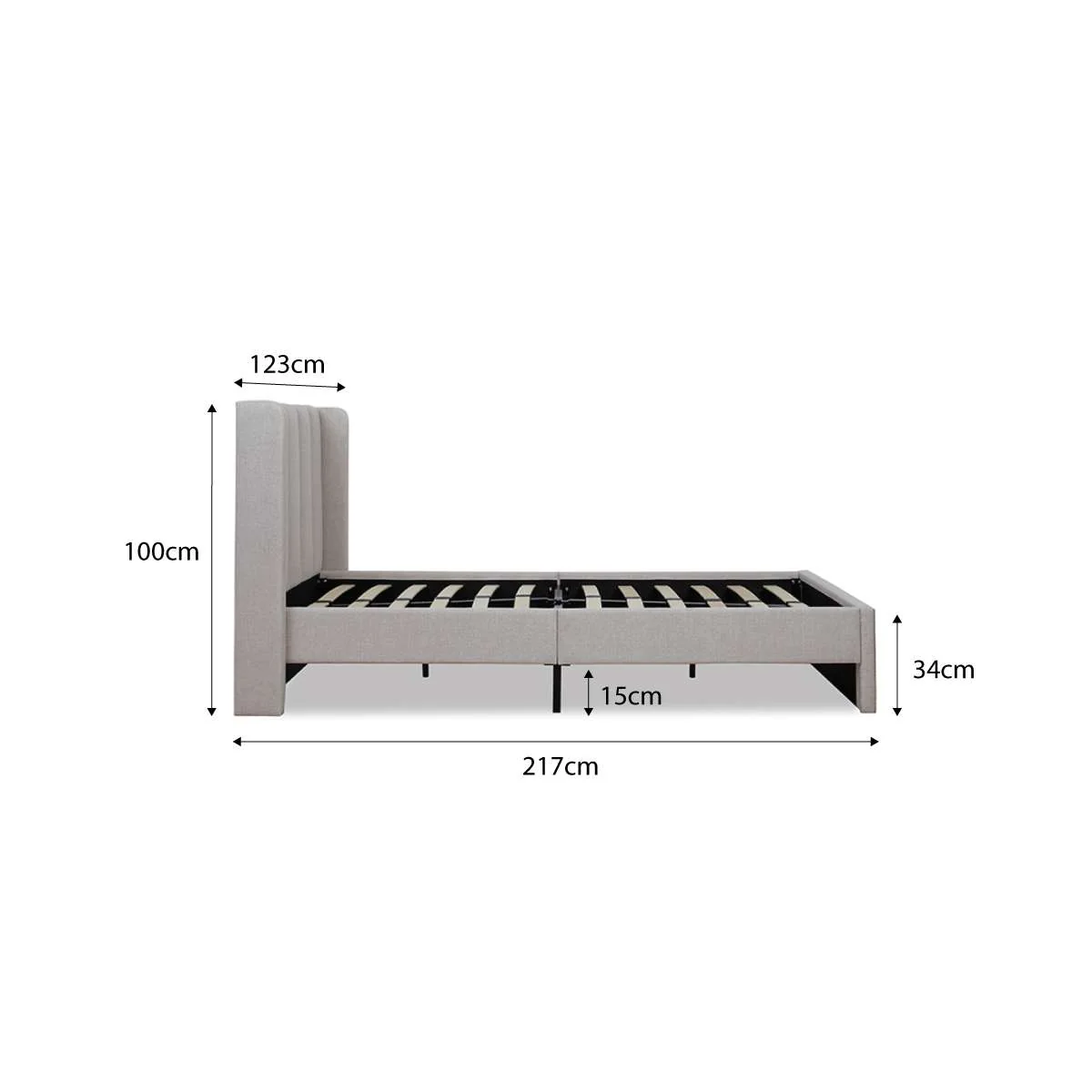 Quinn King Single Bed Natural + Mocka Mattress Bundle - Image 4