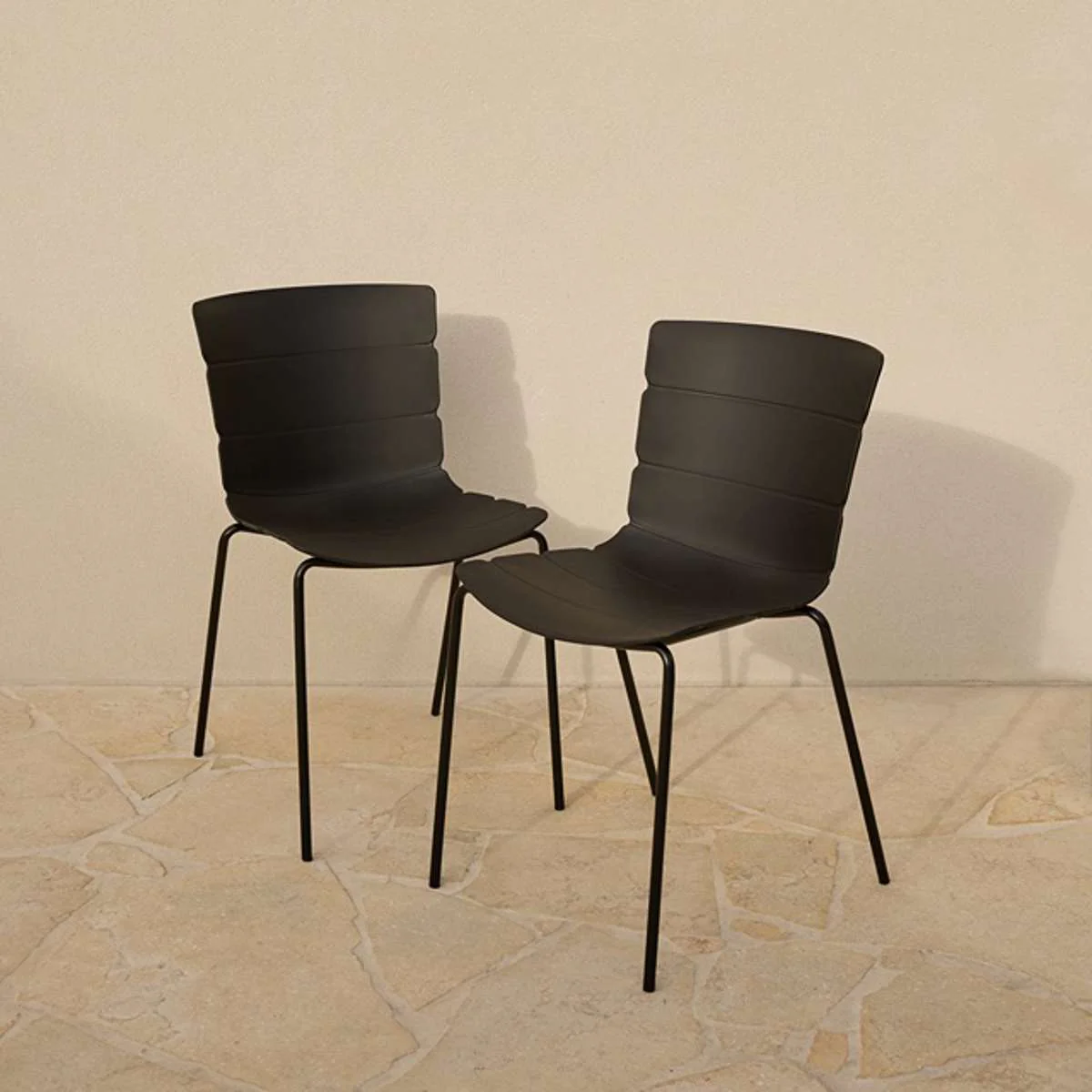 Ravello Outdoor Dining Chair - Black Set Of Six Bundle - Image 2